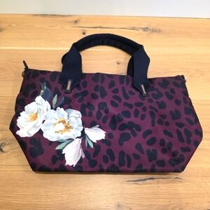 Ted Baker Floral Patterned Burgundy Tote Bag